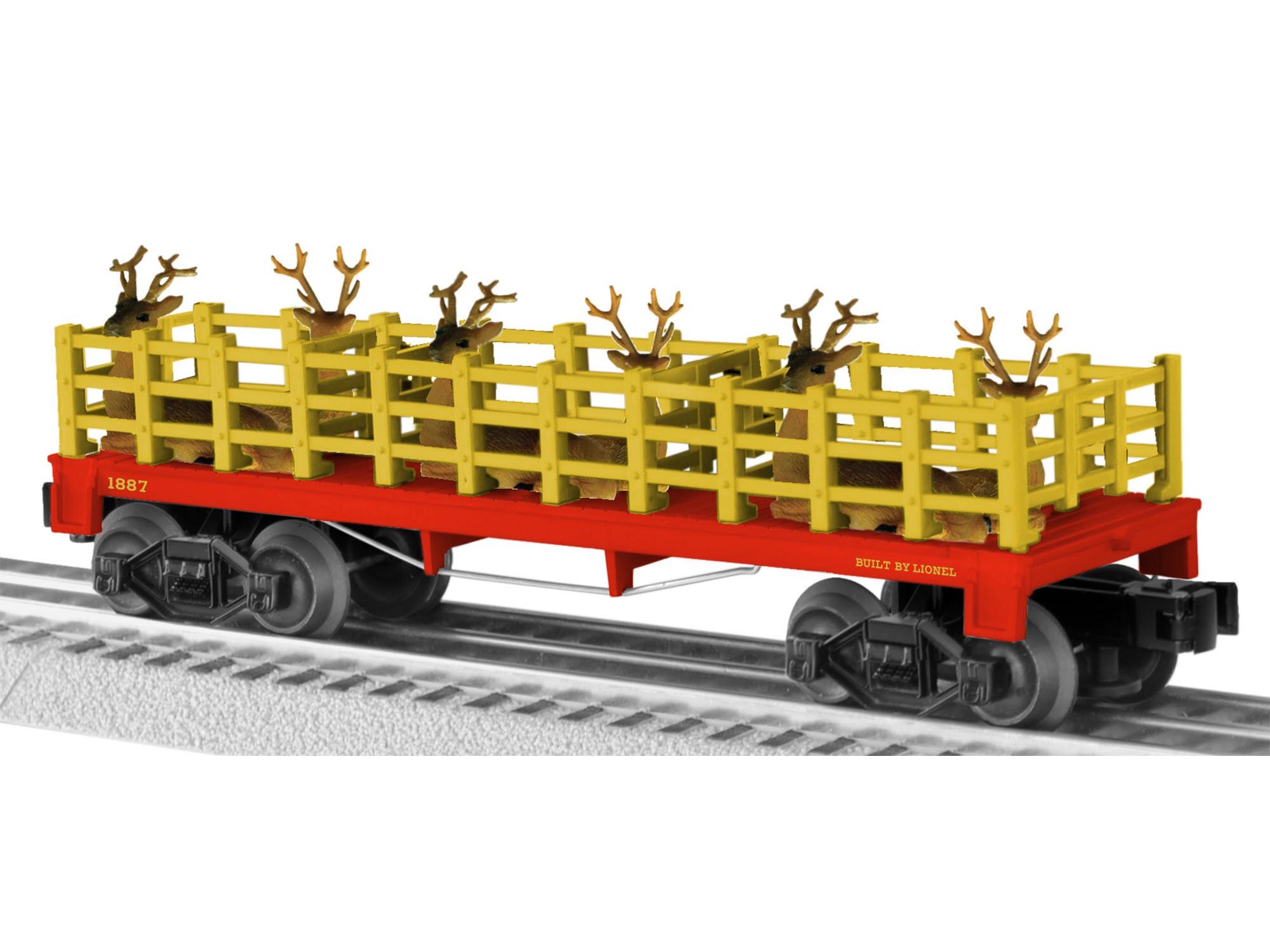 1887 Christmas Flatcar with Reindeer